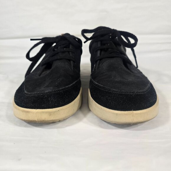 Ecco Sneakers Men Size 10 Black Leather Comfort Round Toe Lace Up Athleisure - Picture 3 of 10